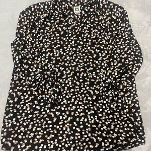 🌻Floral Black Blouse